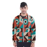 Retro Colorful Background, Retro Abstraction Men s Windbreaker