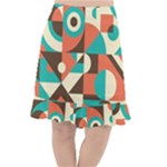 Retro Colorful Background, Retro Abstraction Fishtail Chiffon Skirt