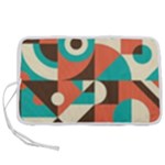 Retro Colorful Background, Retro Abstraction Pen Storage Case (M)