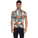 Retro Colorful Background, Retro Abstraction Men s Short Sleeve Cycling Jersey