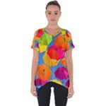 Umbrella, Colorful, Positive, Sky, Rainbow Cut Out Side Drop T-Shirt