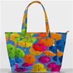 Umbrella, Colorful, Positive, Sky, Rainbow Back Pocket Shoulder Bag 