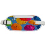 Umbrella, Colorful, Positive, Sky, Rainbow Rounded Waist Pouch