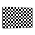 Pattern Checkered Squares Black White Pattern Canvas 18  x 12  (Stretched)