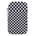 Pattern Checkered Squares Black White Pattern Waist Pouch (Small)