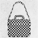 Pattern Checkered Squares Black White Pattern MacBook Pro 13  Shoulder Laptop Bag 