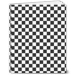 Pattern Checkered Squares Black White Pattern 8  x 10  Softcover Notebook