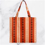 Geometrical Geometric Pattern Zipper Grocery Tote Bag