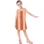 Geometrical Geometric Pattern Kids  Sleeveless Dress