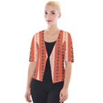 Geometrical Geometric Pattern Cropped Button Cardigan