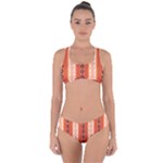 Geometrical Geometric Pattern Criss Cross Bikini Set