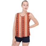 Geometrical Geometric Pattern Bubble Hem Chiffon Tank Top