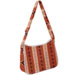 Geometrical Geometric Pattern Zip Up Shoulder Bag