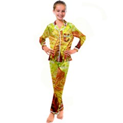 Kids  Satin Long Sleeve Pajamas Set 