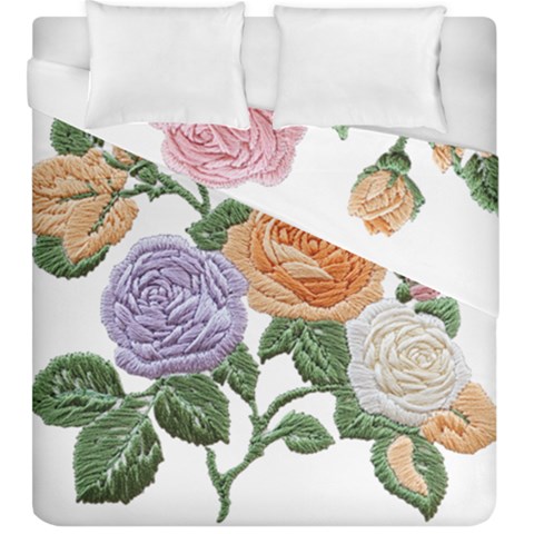 Embroidery Roses Floral Design Duvet Cover Double Side (King Size) from ArtsNow.com