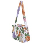 Embroidery Roses Floral Design Rope Handles Shoulder Strap Bag