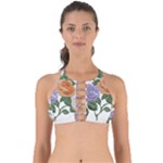 Embroidery Roses Floral Design Perfectly Cut Out Bikini Top