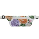 Embroidery Roses Floral Design Active Waist Bag