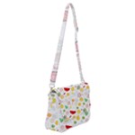 Pattern Seamless Texture Fruit Shoulder Bag with Back Zipper