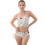 Pattern Seamless Texture Fruit Mini Tank Bikini Set