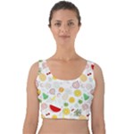 Pattern Seamless Texture Fruit Velvet Crop Top