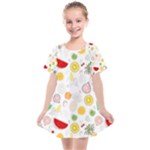 Pattern Seamless Texture Fruit Kids  Smock Dress