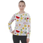 Pattern Seamless Texture Fruit Women s Pique Long Sleeve T-Shirt