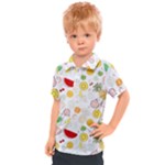 Pattern Seamless Texture Fruit Kids  Polo T-Shirt