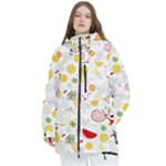 Pattern Seamless Texture Fruit Women s Multi Pockets Zip Ski and Snowboard Waterproof Breathable Jacket