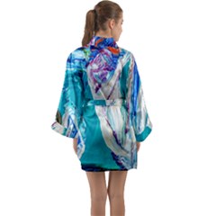 Long Sleeve Satin Kimono 