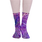 Pink on magenta Smooth Crew Length Tube Socks