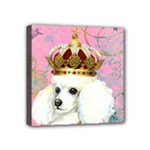 White Poodle Princess Mini Canvas 4  x 4  (Stretched)