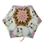White Poodle Princess Mini Folding Umbrella