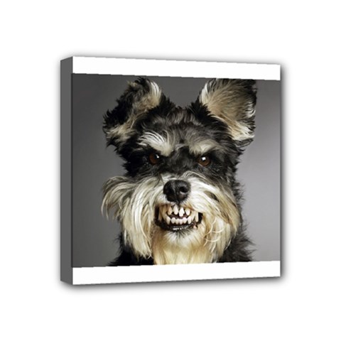 Animals Dogs Funny Dog 013643  Mini Canvas 4  x 4  (Stretched) from ArtsNow.com