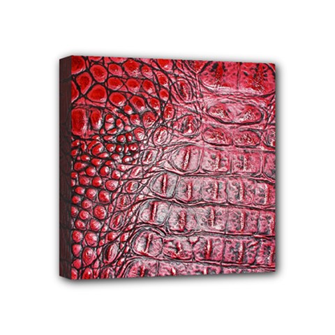 Ll Alligator Red Mini Canvas 4  x 4  (Stretched) from ArtsNow.com