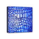 Ll Alligator Deep Blue Mini Canvas 4  x 4  (Stretched)