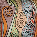 Abstract, Art Nouveau Rainbow Colors