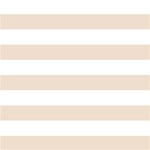 Horizontal Stripes - White and Almond Brown