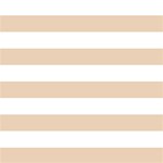 Horizontal Stripes - White and Pastel Brown