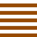 Horizontal Stripes - White and Brown