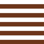 Horizontal Stripes - White and Auburn Brown