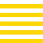 Horizontal Stripes - White and Gold Yellow