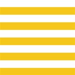 Horizontal Stripes - White and Deep Lemon Yellow