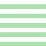 Horizontal Stripes - White and Celadon Green