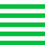 Horizontal Stripes - White and Dark Pastel Green