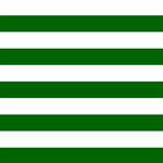 Horizontal Stripes - White and Dark Green