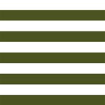 Horizontal Stripes - White and Army Green