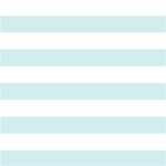 Horizontal Stripes - White and Light Cyan