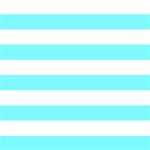 Horizontal Stripes - White and Electric Blue