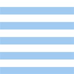 Horizontal Stripes - White and Baby Blue